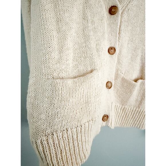 Jenni Kayne | Stanford Cardigan Cotton Linen Blend in Ivory | Sz S - Picture 5 of 11
